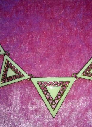 Винтажное ожерелье украшение на шею цепочка кулон2 фото