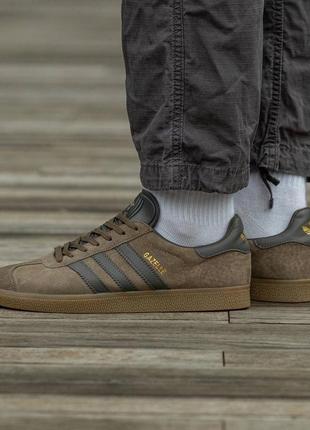 Натуральний замш! чоловічі преміум кросівки в стилі adidas gazelle адідас якісні кеди