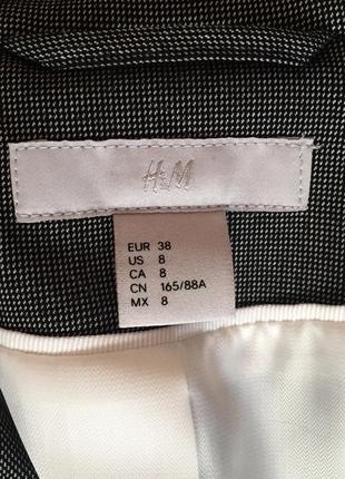 Шикарный деловой пиджак с принтом «гусиная лапка» от h&m5 фото
