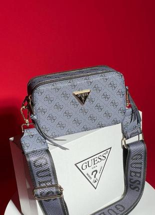 Женская сумка гесс синяя guess zippy snapshot blue3 фото