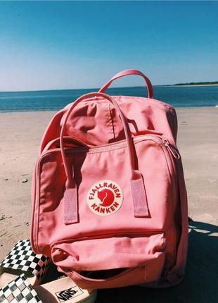 Женский рюкзак fjallraven kanken pink, розовый 16л. 35х25см