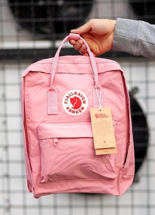 Женский рюкзак fjallraven kanken pink, розовый 16л. 35х25см6 фото