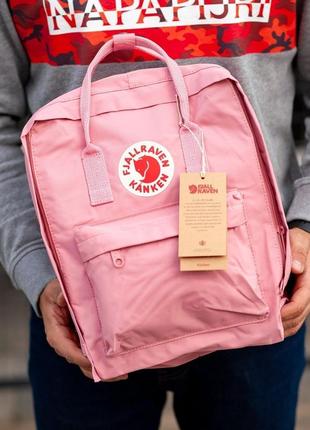 Женский рюкзак fjallraven kanken pink, розовый 16л. 35х25см7 фото