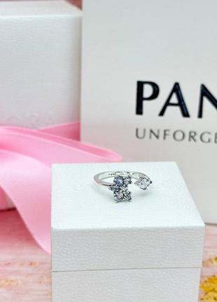Серебряная кольца «блестящий гербарий» pandora5 фото