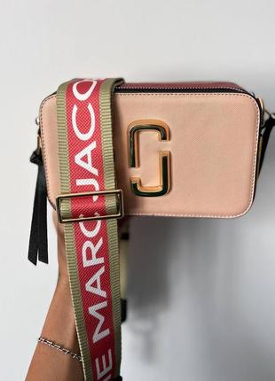 Женская сумка марк джейкобс бежевая marc jacobs beige logo