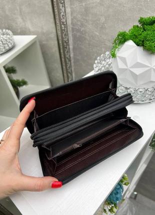 Жіночий гаманець, бумажник в стилі coach, коач, сірий, коричневий, кольоровий4 фото