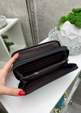 Жіночий гаманець, бумажник в стилі coach, коач, сірий, коричневий, кольоровий6 фото