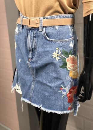 Джинсовая юбка mango