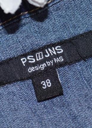 Брендовый джинсовый пиджак pas jeans бусины3 фото