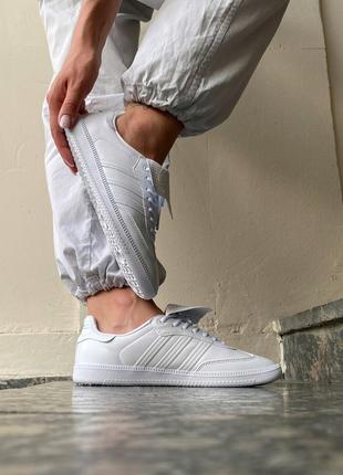 Висока якість! жіночі кросівки adidas samba pure white2 фото