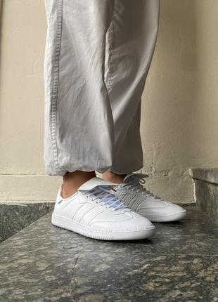 Висока якість! жіночі кросівки adidas samba pure white3 фото