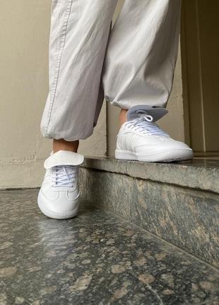 Висока якість! жіночі кросівки adidas samba pure white6 фото