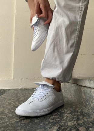 Висока якість! жіночі кросівки adidas samba pure white7 фото