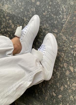 Висока якість! жіночі кросівки adidas samba pure white5 фото