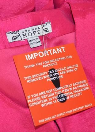 Яркий розовый удлиненный пиджак блейзер тренч joanna hope вьетнам бисер этикетка4 фото