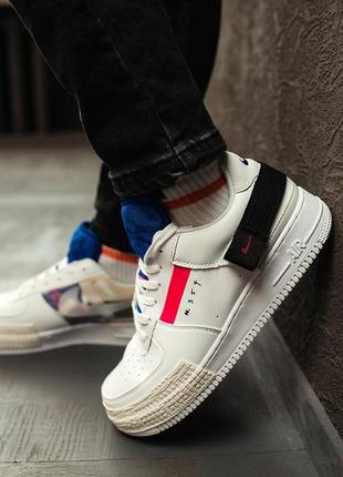 Жіночі /чоловічі кросівки nike air force summit white, білі демисезон