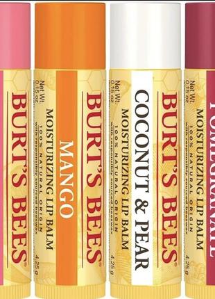 Набор натуральных бальзамов для губ burt's bees сша2 фото