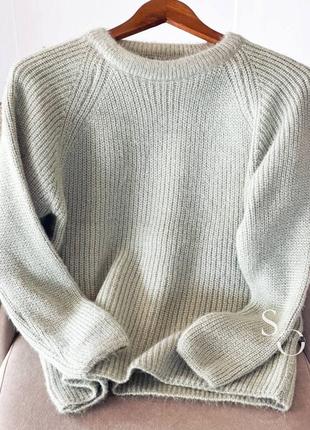 Теплый свитер вязка свободного кроя по фигуре модный трендовый базовый5 фото