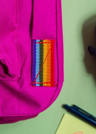 Рюкзак fjallraven kanken mini с радужными ручками хаки размер 27*21*10 (7l)2 фото