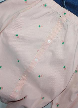 Натурадьная кофта футболка блуза в принт ананасы2 фото