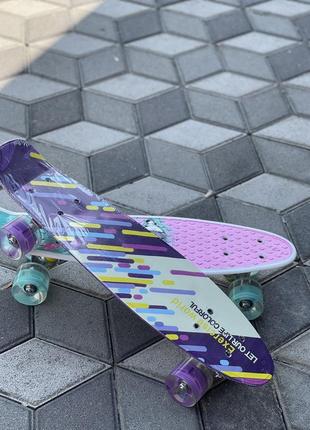 Скейт детский пластик, скейтборд пениборд 55 см best board скейт для мальчика, девочки