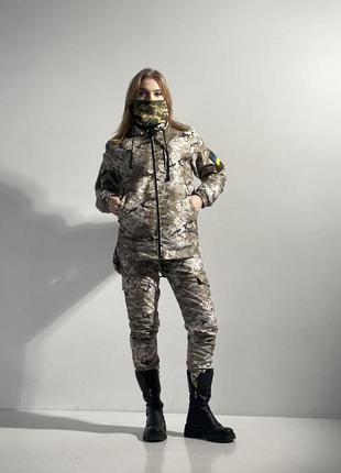 Тактичний військовий костюм жіночий . зимовий армійський костюм камуфляжний terra hot/ бафф, рукавички в подарунок