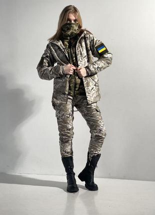 Тактический военный костюм женский / зимний армейский костюм  terra hot/ бафф, перчатки в поддарок7 фото