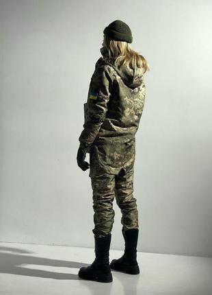 Тактический военный костюм женский/ зимний камуфляжный армейски костюм terra hot/ бафф, перчатки в поддарок2 фото