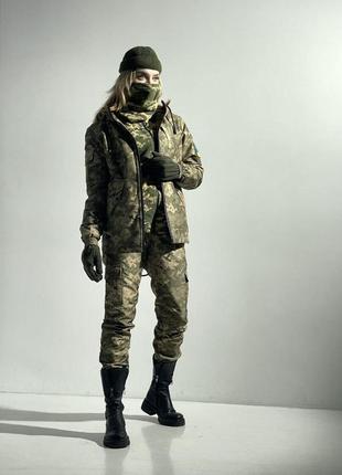 Тактический военный костюм женский/ зимний камуфляжный армейски костюм terra hot/ бафф, перчатки в поддарок5 фото