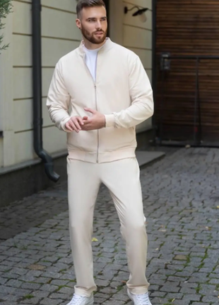 Cпортивный костюм мужской двунитка без манжетов 5 цветов rin1547-879vliве