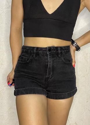 Джинсові шорти чорні zara
