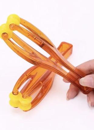 Массажер для рук фалангов пальцев оранжевый роллер4 фото