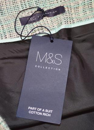 Брендовая юбка на молнии marks & spencer collection шри ланка коттон акрил этикетка4 фото