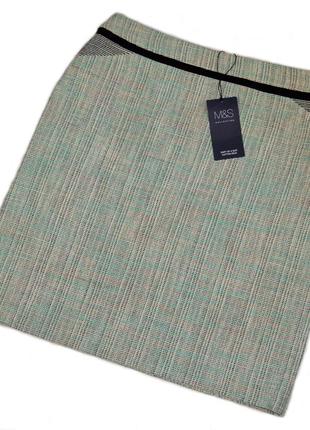 Брендовая юбка на молнии marks & spencer collection шри ланка коттон акрил этикетка2 фото