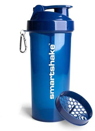 Пляшка шейкер спортивна універсальна для спортзалу smartshake lite 1000ml glossy-navy blue ve-33