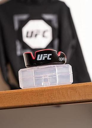 Капа для боксу захисна боксерський захист для єдиноборств opro silver ufc дитяча  black/red (ufc.) ve-335 фото