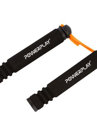 Скакалка тренировочная спортивная powerplay 4205 classic plus jump rope оранжевая (2,7m.) ve-333 фото