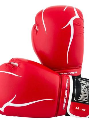 Боксерские перчатки спортивные тренировочные для бокса powerplay 3018 jaguar красные 14 унций ve-33