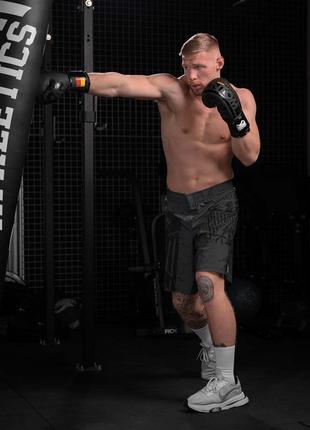 Боксерские перчатки спортивные тренировочные для бокса phantom germany black 14 унций (капа в подарок) ve-3310 фото