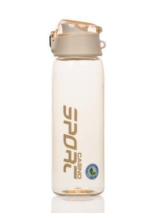 Пляшка спортивна для води пластикова для тренувань casno 550 мл kxn-1220 жовта ve-33