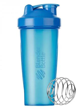 Пляшка шейкер спортивна універсальна для спортзалу blenderbottle 28oz/820ml cyan (original) ve-33