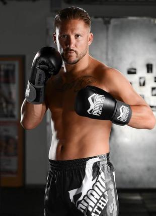 Боксерские перчатки спортивные тренировочные для бокса phantom ultra black 14 унций (капа в подарок) ve-338 фото