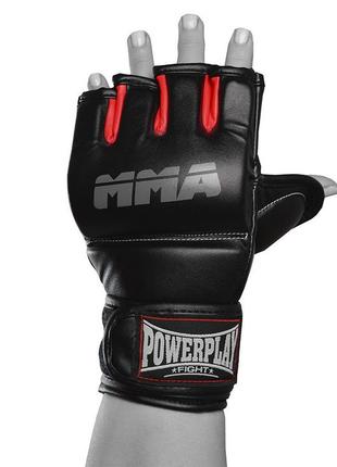 Перчатки для mma тренировочные спортивные перчатки для единоборств powerplay 3053 черно-красные l/xl ku-224 фото