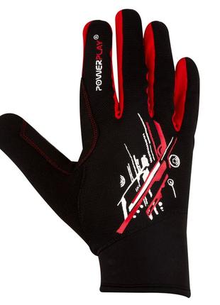 Перчатки для бега спортивные тренировочные powerplay 6607 черно-красные m ku-223 фото