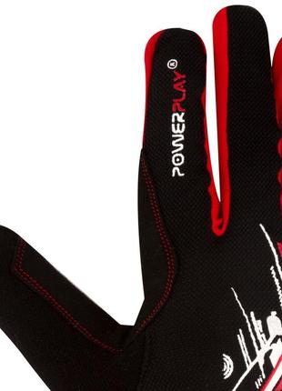 Перчатки для бега спортивные тренировочные powerplay 6607 черно-красные m ku-222 фото