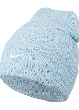 Мужская шапка nike u nsw beanie utility swoosh голубой 1size (dv3342-441)