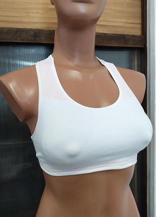 Красивый белый спортивный топ xxs-xs
