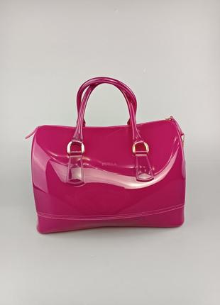 Брендовая сумочка furla candy bag fuchsia made in italy оригинал2 фото