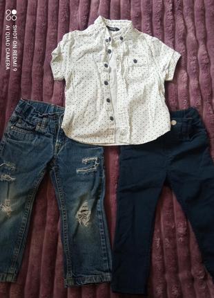 Рубашка джинси брюки на 2-3 роки3 фото