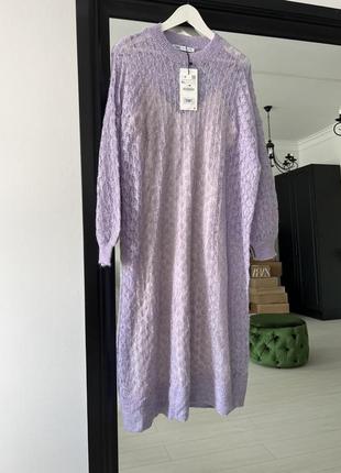 Zara ажурное платье шерсть, xs-s7 фото